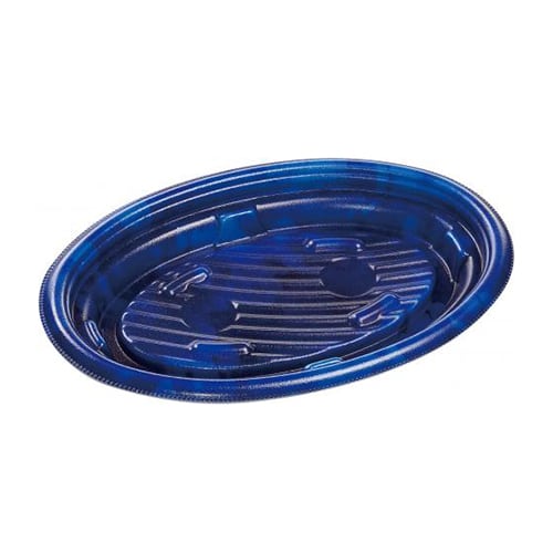 エフピコ 軽食容器 MFPグラブ楕円 本体 22-15 カフェブルー 50枚/袋（ご注文単位12袋）【直送品】