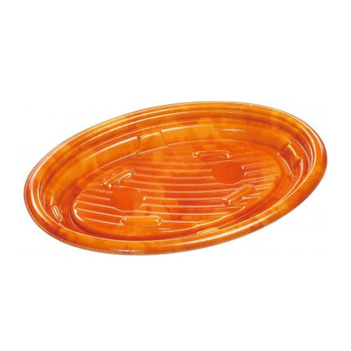 エフピコ 軽食容器 MFPグラブ楕円 本体 24-16 カフェOR 50枚/袋（ご注文単位10袋）【直送品】