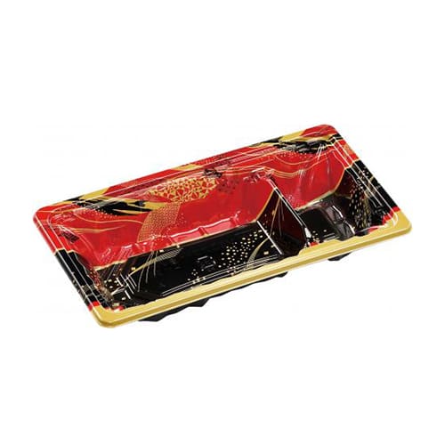 エフピコ お重容器 MSDアコード重 本体 21-11-1 万彩赤 50枚/袋（ご注文単位24袋）【直送品】