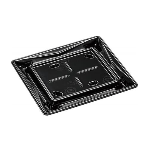 エフピコ 刺身容器 Sステージ 本体 19-17 エコ黒 50枚/袋（ご注文単位16袋）【直送品】