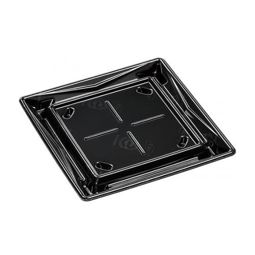 エフピコ 刺身容器 Sステージ 本体 19-19 エコ黒 50枚/袋（ご注文単位12袋）【直送品】