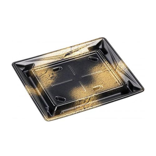 エフピコ 刺身容器 Sステージ 本体 19-17 エコ渋み金 50枚/袋（ご注文単位16袋）【直送品】