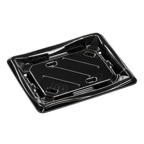 エフピコ 寿司容器 彩風 本体 2-3 エコ黒 50枚/束(ご注文単位18束)【直送品】