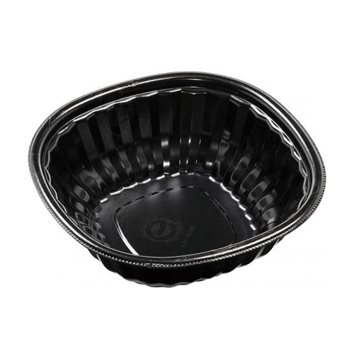 エフピコ サラダ・フルーツ容器 B&H 本体 16-16（53） エコ黒 50枚/袋（ご注文単位9袋）【直送品】