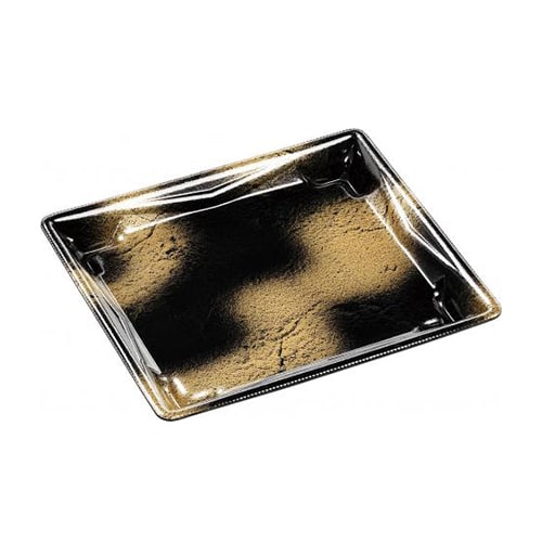 エフピコ 刺身容器 Sステージ 本体 19-17平 エコ渋み金 50枚/袋（ご注文単位16袋）【直送品】