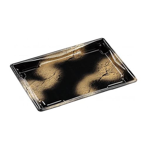 エフピコ 刺身容器 Sステージ 本体 24-17平 エコ渋み金 50枚/袋（ご注文単位12袋）【直送品】