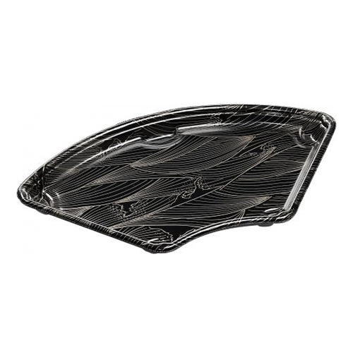 エフピコ 寿司容器 もり-扇中 本体 エコ波とう黒 50枚/束(ご注文単位12束)【直送品】