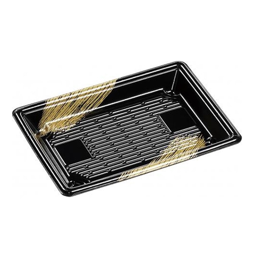 エフピコ 寿司容器 もり-108 本体 エコ黒ふで金 50枚/束(ご注文単位30束)【直送品】