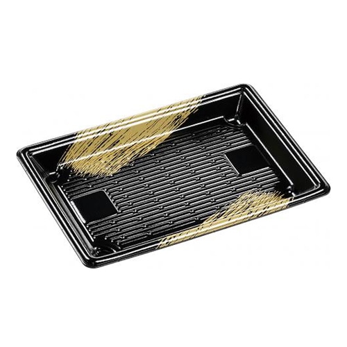 エフピコ 寿司容器 もり-110 本体 エコ黒ふで金 50枚/束(ご注文単位24束)【直送品】