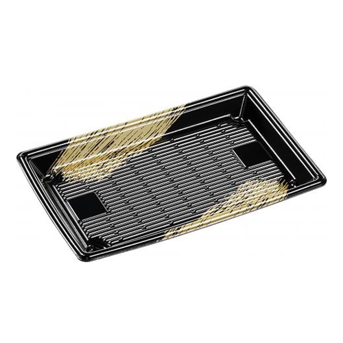 エフピコ 寿司容器 もり-115 本体 エコ黒ふで金 50枚/束(ご注文単位20束)【直送品】