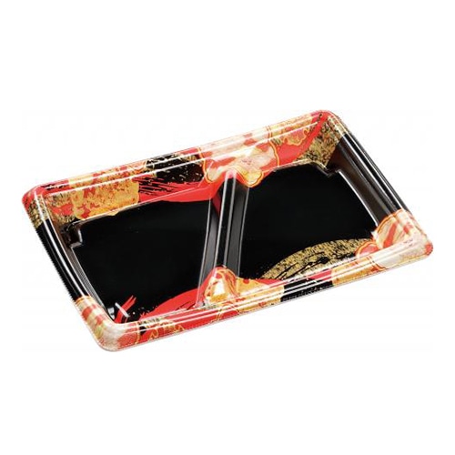 エフピコ 弁当容器 MFPかすが 本体 22-15-1 福寿赤N 50枚/束(ご注文単位18束)【直送品】