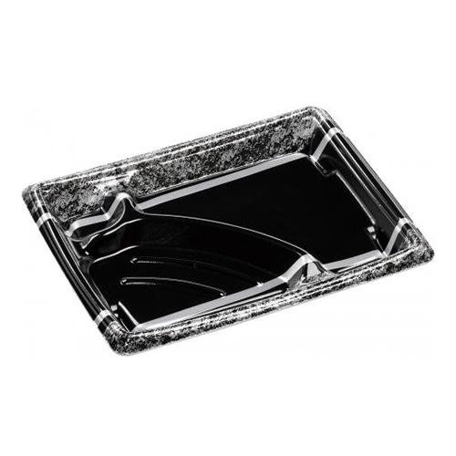 エフピコ 弁当容器 MFPかすが 本体 23-17-1 グリエ黒N 50枚/束(ご注文単位12束)【直送品】