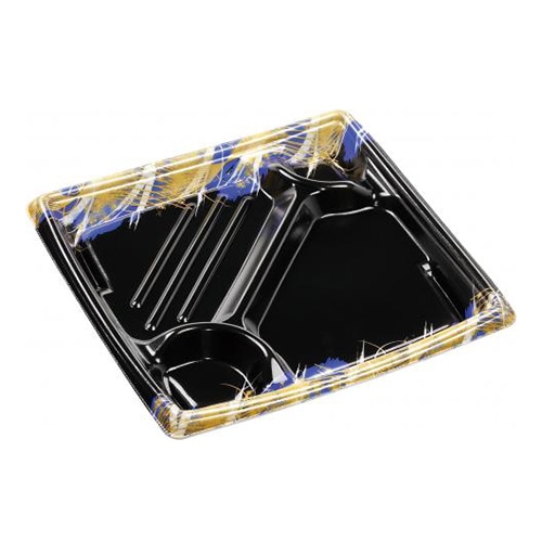 エフピコ 弁当容器 MFPかすが 本体 23-23-1 なみ風青N 50枚/束(ご注文単位8束)【直送品】