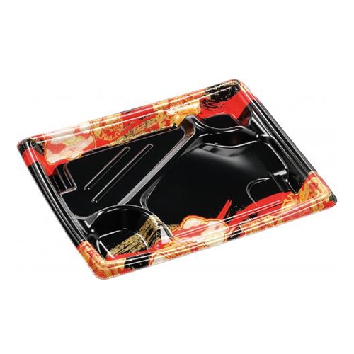 エフピコ 弁当容器 MFPかすが 本体 24-20-1A 福寿赤N 50枚/束(ご注文単位12束)【直送品】