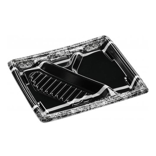 エフピコ 弁当容器 MFPかすが 本体 24-20-2 グリエ黒N 50枚/束(ご注文単位12束)【直送品】