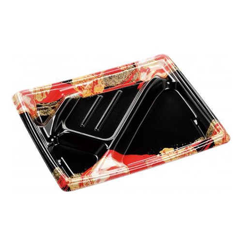 エフピコ 弁当容器 MFPかすが 本体 24-20-3 福寿赤N 50枚/束(ご注文単位12束)【直送品】