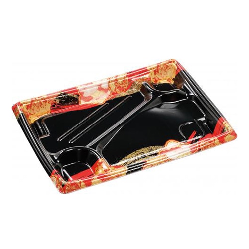 エフピコ 弁当容器 MFPかすが 本体 27-20-1A 福寿赤N 50枚/束(ご注文単位10束)【直送品】