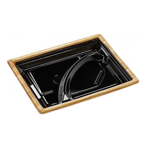 エフピコ 弁当容器 MFPモダン 本体 23-18-1 モクフチ黒N 50枚/束(ご注文単位12束)【直送品】