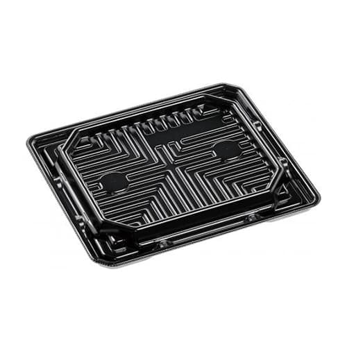 エフピコ 刺身容器 涼角 本体 20-17 黒 50枚/袋（ご注文単位12袋）【直送品】