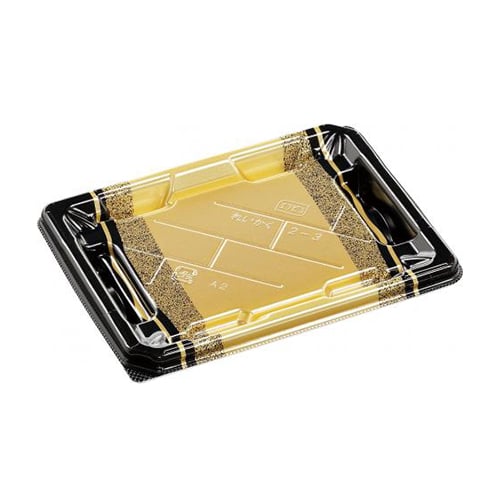 エフピコ 寿司容器 麗角 本体 2-3 箔おし金 50枚/袋（ご注文単位16袋）【直送品】