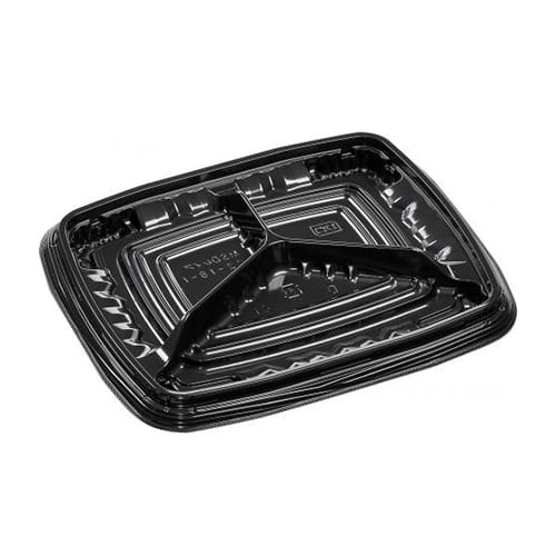 エフピコ 弁当容器 MSDレイア 本体 22-18-1 黒 50枚/袋（ご注文単位12袋）【直送品】