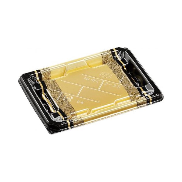 エフピコ 寿司容器 麗角 本体 2-3S 箔おし金 50枚/袋（ご注文単位16袋）【直送品】