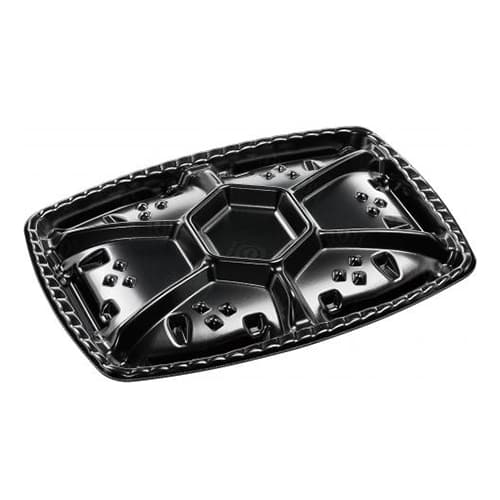 エフピコ オードブル容器 シェルト角 本体 39-28 エコ黒 10枚/袋（ご注文単位15袋）【直送品】