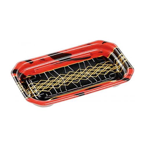 エフピコ 惣菜容器 MFPパシオ 本体 19-11 チア黒赤 50枚/袋（ご注文単位20袋）【直送品】