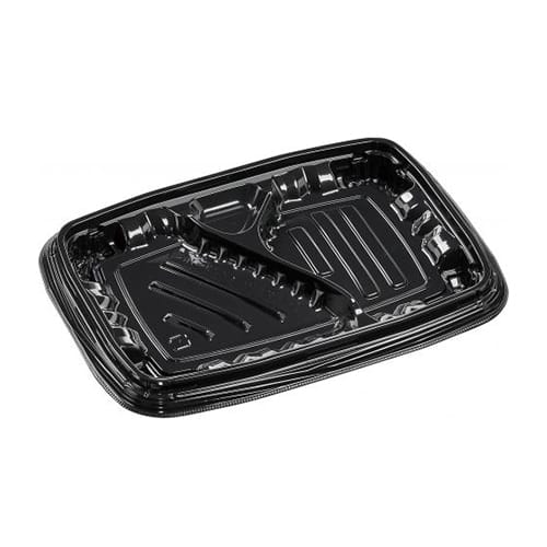 エフピコ 弁当容器 MSDレイア 本体 23-16-1 黒 50枚/袋（ご注文単位12袋）【直送品】