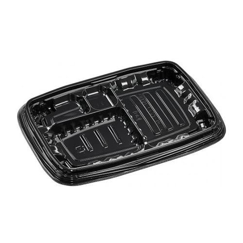 エフピコ 弁当容器 MSDレイア 本体 23-16-2 黒 50枚/袋（ご注文単位12袋）【直送品】
