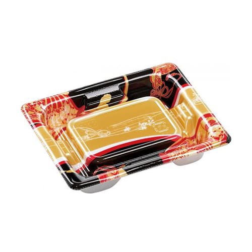 エフピコ 寿司容器 鈴音 本体 15-11PT 波おうぎ金 50枚/袋（ご注文単位24袋）【直送品】