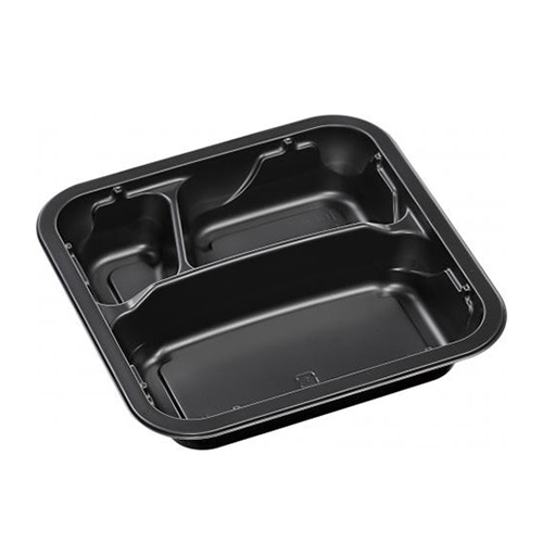 エフピコ 冷凍対応弁当容器 FT-TS 18-18-1(35) 耐寒黒 50枚/袋(ご注文単位12袋)【直送品】