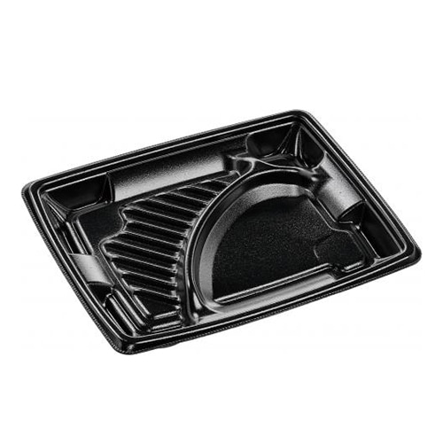 エフピコ 弁当容器 MFPアリオン 本体 23-19-1 黒 50枚/袋(ご注文単位12袋)【直送品】