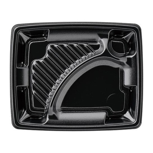 エフピコ 弁当容器 MFPアリオン 本体 23-19-1 黒 50枚/袋（ご注文単位12袋）【直送品】