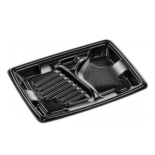 エフピコ 弁当容器 MFPアリオン 本体 23-17-2 黒 50枚/袋(ご注文単位16袋)【直送品】