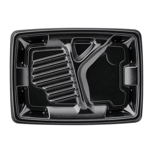 エフピコ 弁当容器 MFPアリオン 本体 23-17-2 黒 50枚/袋(ご注文単位16袋)【直送品】