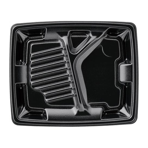 エフピコ 弁当容器 MFPアリオン 本体 23-19-2 黒 50枚/袋(ご注文単位12袋)【直送品】