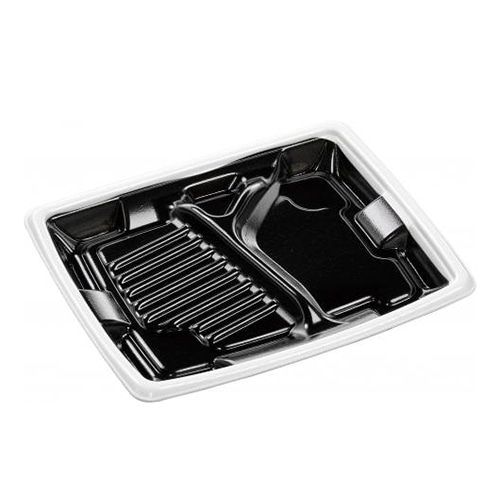 エフピコ 弁当容器 MFPアリオン 本体 23-19-2 白フチ黒N 50枚/袋(ご注文単位12袋)【直送品】