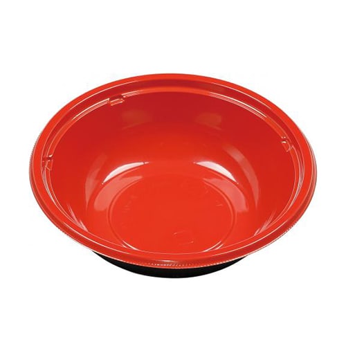 エフピコ 麺セット容器 内装 SBセット-丸-N1 V 赤 50枚/袋（ご注文単位48袋）【直送品】