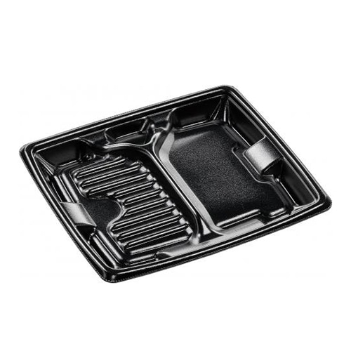 エフピコ 弁当容器 MFPアリオン 本体 22-19-1 黒 50枚/袋(ご注文単位12袋)【直送品】