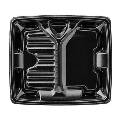 エフピコ 弁当容器 MFPアリオン 本体 22-19-1 黒 50枚/袋(ご注文単位12袋)【直送品】