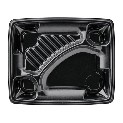 エフピコ 弁当容器 MFPアリオン 本体 23-19-3 黒 50枚/袋（ご注文単位12袋）【直送品】