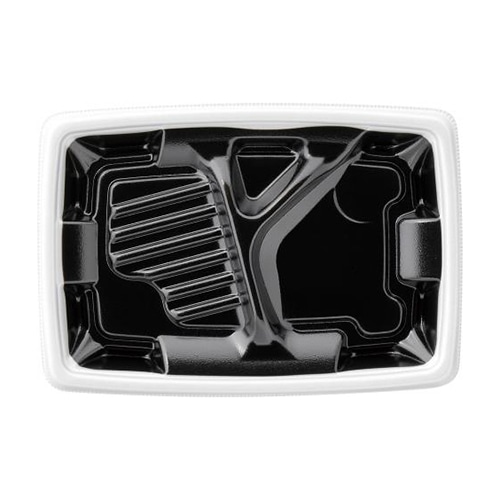 エフピコ 弁当容器 MFPアリオン 本体 22-15-2 白フチ黒N 50枚/袋(ご注文単位18袋)【直送品】