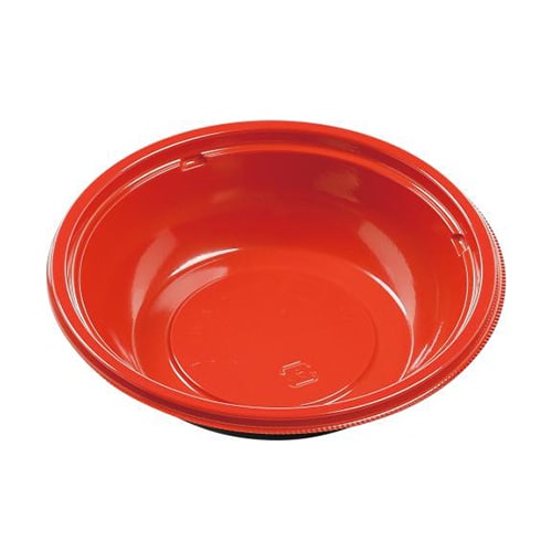 エフピコ 麺セット容器 内装 SBセット-丸-N2 V 赤 50枚/袋（ご注文単位48袋）【直送品】