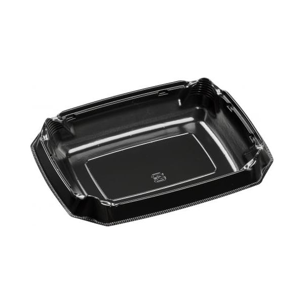エフピコ お重容器 温角重 中皿1 19-15 黒 50枚/袋（ご注文単位20袋）【直送品】