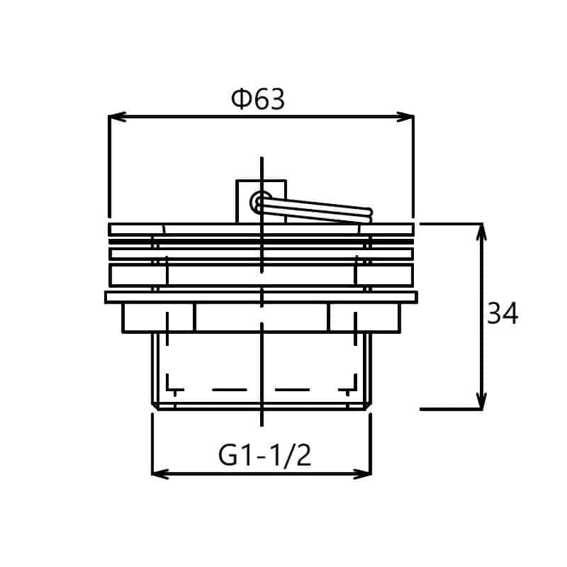 スギコ産業 真鍮共栓 YZ0047-TO-184／40A 1個（ご注文単位1個）【直送品】