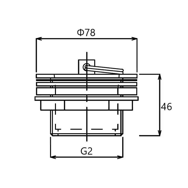 スギコ産業 真鍮共栓 真鍮カゴ付 YZ0048-TO-184／50A 1個（ご注文単位1個）【直送品】
