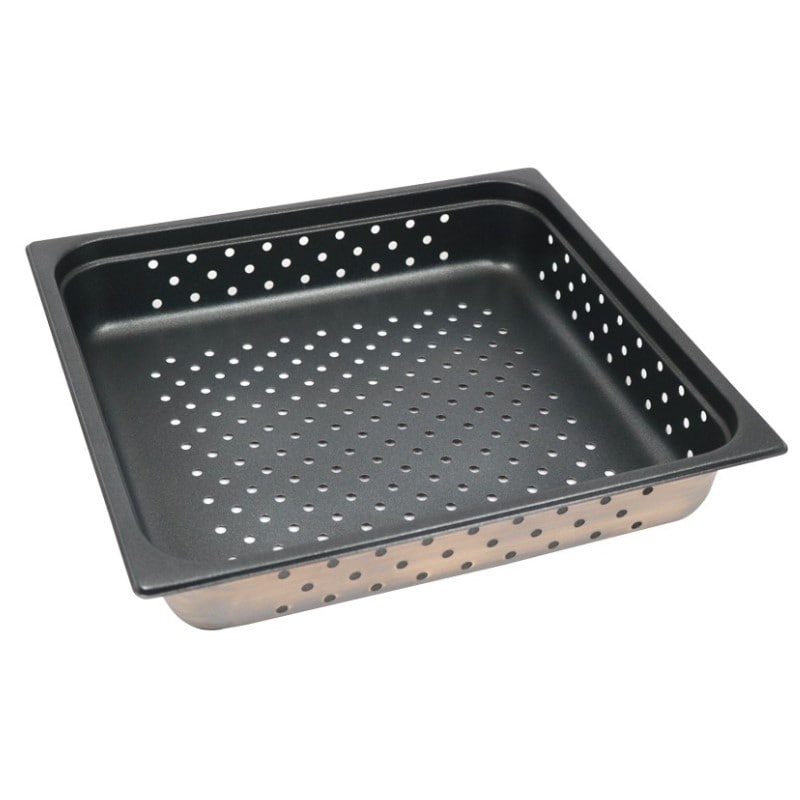 スギコ産業 18-8 スーパーデラックスパン 穴明 ノンスティック加工 2／3 H65mm ST1181-SH-1872SWTP 1個（ご注文単位1個）【直送品】