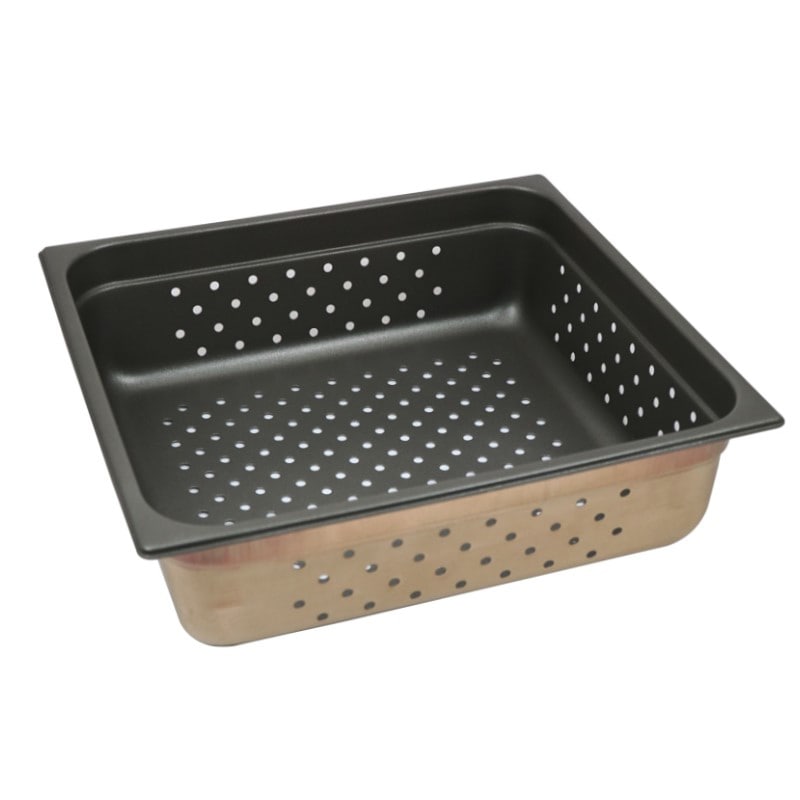 スギコ産業 18-8 スーパーデラックスパン 穴明 ノンスティック加工 2／3 H100mm ST1184-SH-1874SWTP 1個（ご注文単位1個）【直送品】