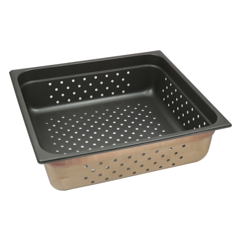 スギコ産業 18-8 スーパーデラックスパン 穴明 ノンスティック加工 2／3 H150mm ST1187-SH-1876SWTP 1個（ご注文単位1個）【直送品】